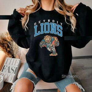 Detroit Lions Sweatshirt Retro Football Crewneck Lions Pride Fan Gift 05